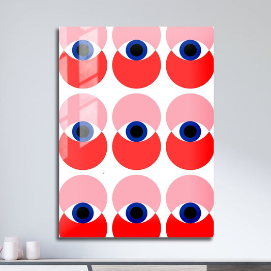 Wes Co Gallery Metal Poster Bauhaus Geometric Eyes 11" x 17" Home Goods - Pop Art Border or edge to edge Metal Art Print