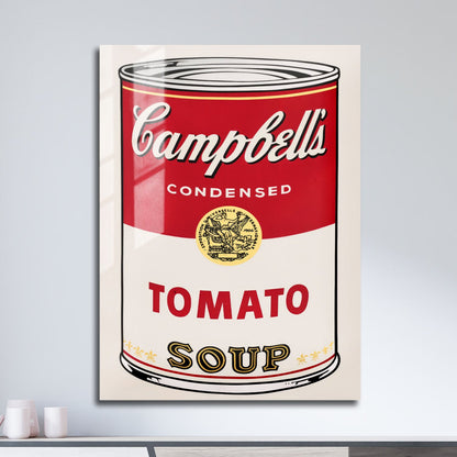 Wes Co Gallery Metal Poster Campbells Iconic Tomato Soup 11" x 17" Home Goods - Pop Art Border or edge to edge Metal Art Print