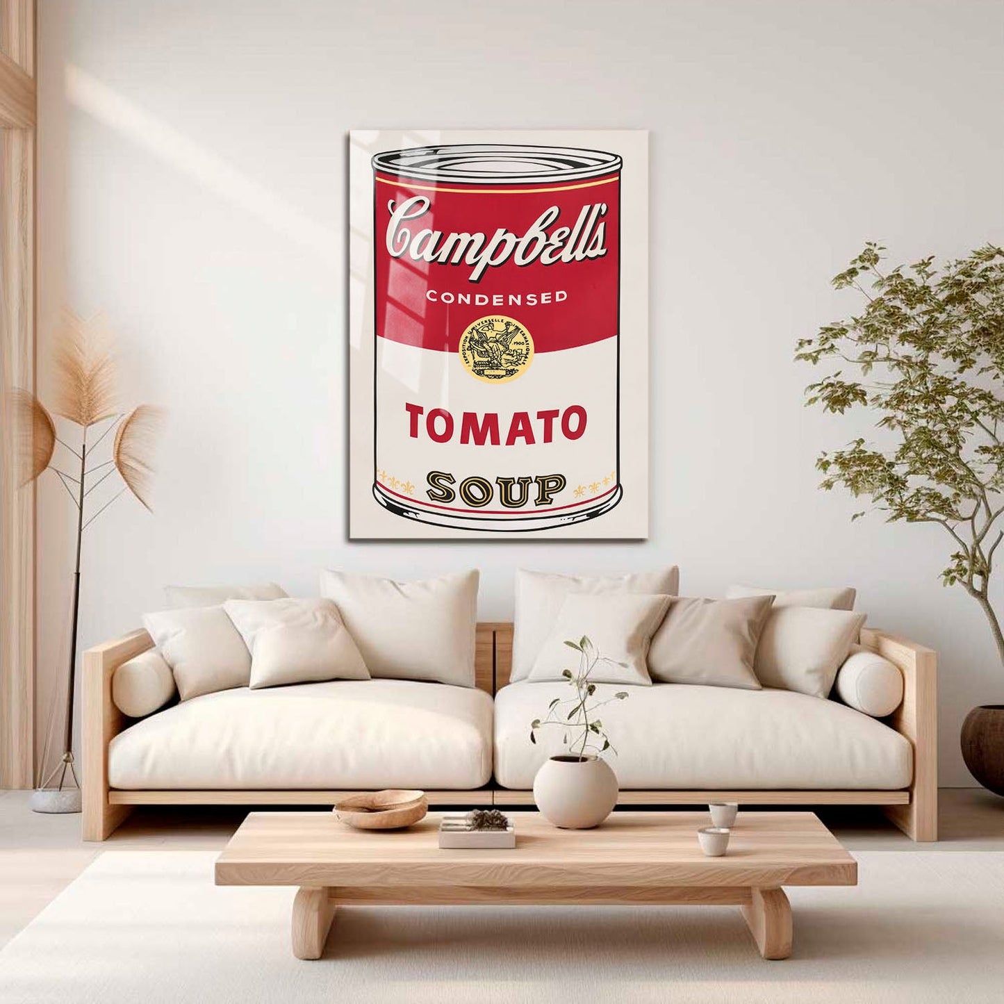 Wes Co Gallery Metal Poster Campbells Iconic Tomato Soup 11" x 17" Home Goods - Pop Art Border or edge to edge Metal Art Print