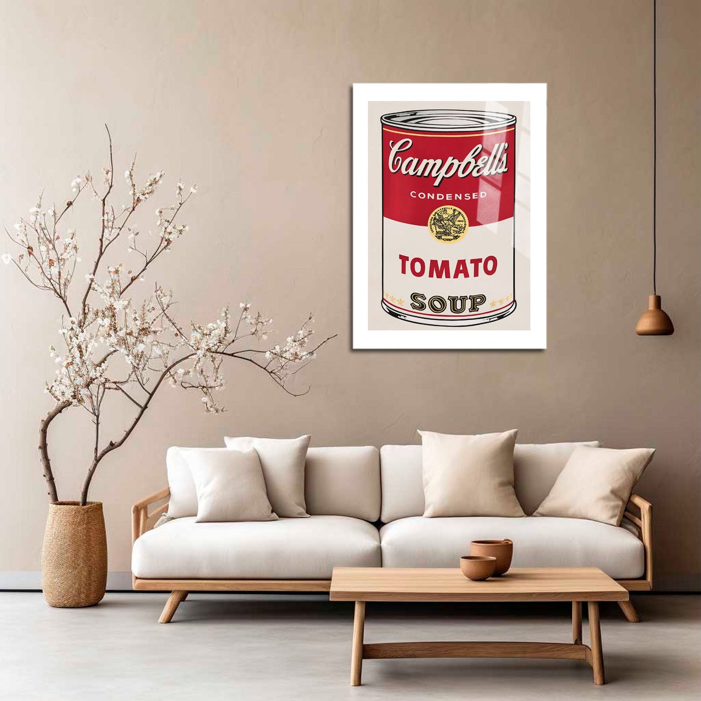 Wes Co Gallery Metal Poster Campbells Iconic Tomato Soup 16" x 24" Home Goods - Pop Art Border or edge to edge Metal Art Print