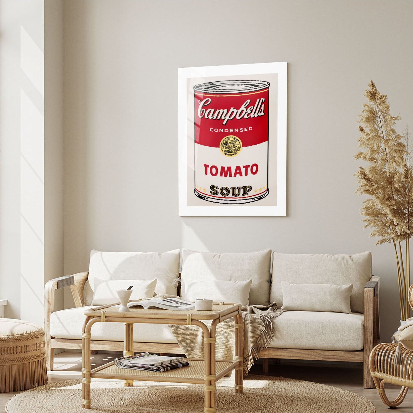 Wes Co Gallery Metal Poster Campbells Iconic Tomato Soup 16" x 24" Home Goods - Pop Art Border or edge to edge Metal Art Print