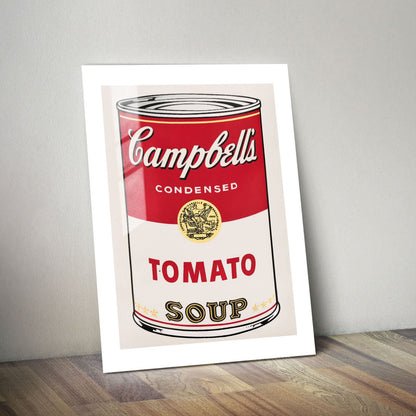 Wes Co Gallery Metal Poster Campbells Iconic Tomato Soup 24" x 36" Home Goods - Pop Art Border or edge to edge Metal Art Print