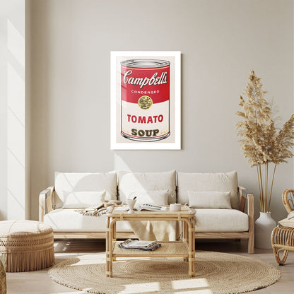 Wes Co Gallery Metal Poster Campbells Iconic Tomato Soup 24" x 36" Home Goods - Pop Art Border or edge to edge Metal Art Print