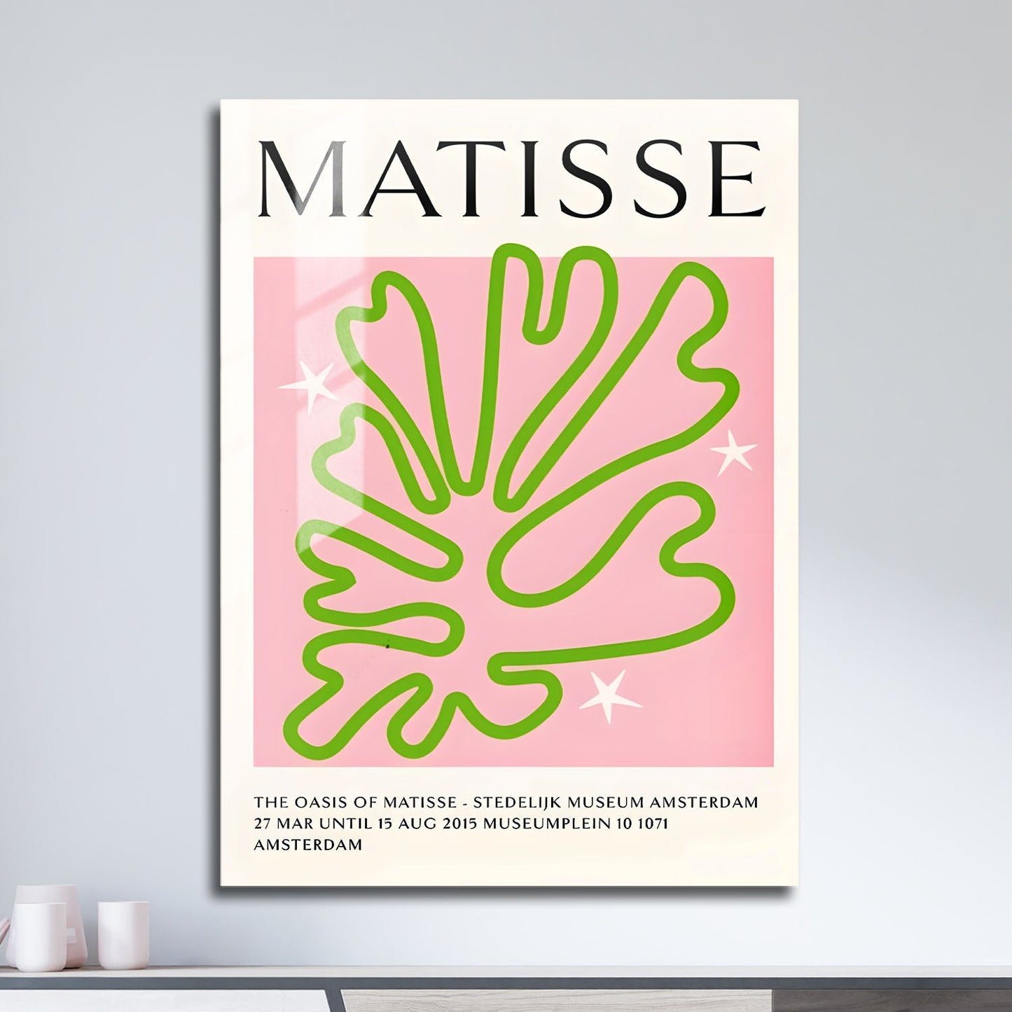 Wes Co Gallery Metal Poster Matisse Oasis Botanical 11" x 17" Home Goods - Preppy Border or edge to edge Metal Art Print