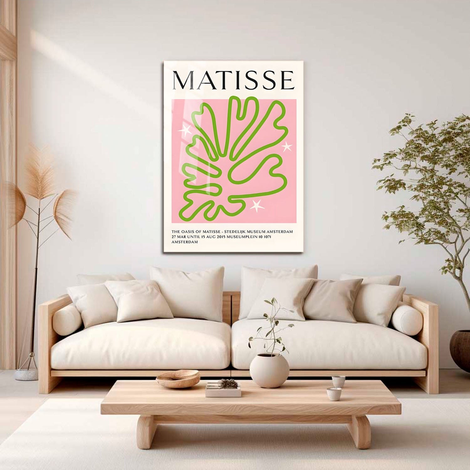 Wes Co Gallery Metal Poster Matisse Oasis Botanical 11" x 17" Home Goods - Preppy Border or edge to edge Metal Art Print