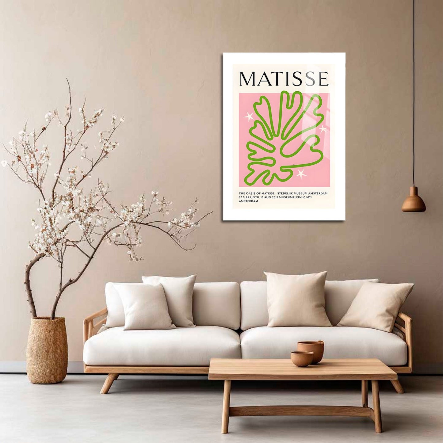 Wes Co Gallery Metal Poster Matisse Oasis Botanical 16" x 24" Home Goods - Preppy Border or edge to edge Metal Art Print