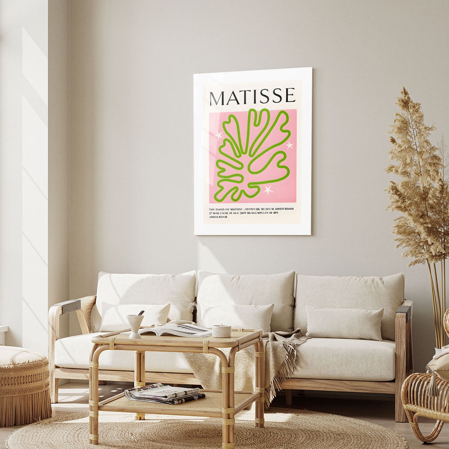 Wes Co Gallery Metal Poster Matisse Oasis Botanical 16" x 24" Home Goods - Preppy Border or edge to edge Metal Art Print