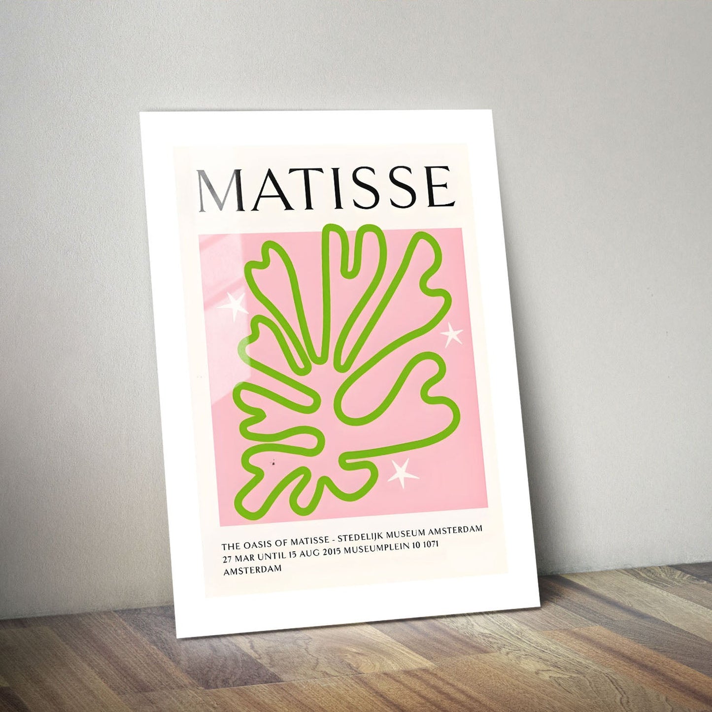 Wes Co Gallery Metal Poster Matisse Oasis Botanical 24" x 36" Home Goods - Preppy Border or edge to edge Metal Art Print