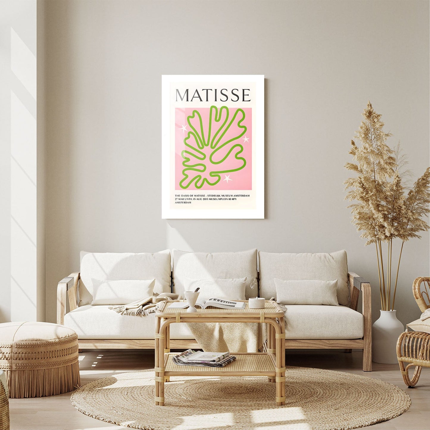 Wes Co Gallery Metal Poster Matisse Oasis Botanical 24" x 36" Home Goods - Preppy Border or edge to edge Metal Art Print