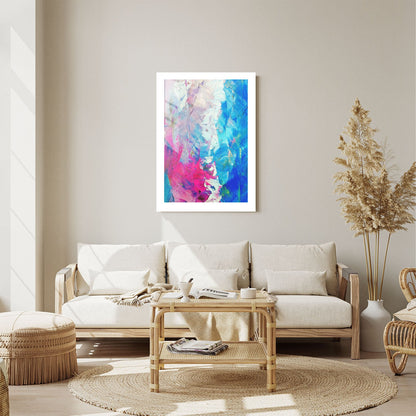 Wes Co Gallery Metal Poster Abstract Brushstroke Pastel 24" x 36" Home Goods - Preppy Border or edge to edge Metal Art Print