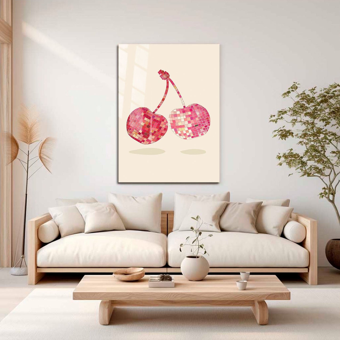 Wes Co Gallery Metal Poster Disco Cherry 11" x 17" Home Goods - Preppy Border or edge to edge Metal Art Print