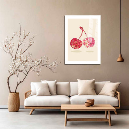 Wes Co Gallery Metal Poster Disco Cherry 16" x 24" Home Goods - Preppy Border or edge to edge Metal Art Print