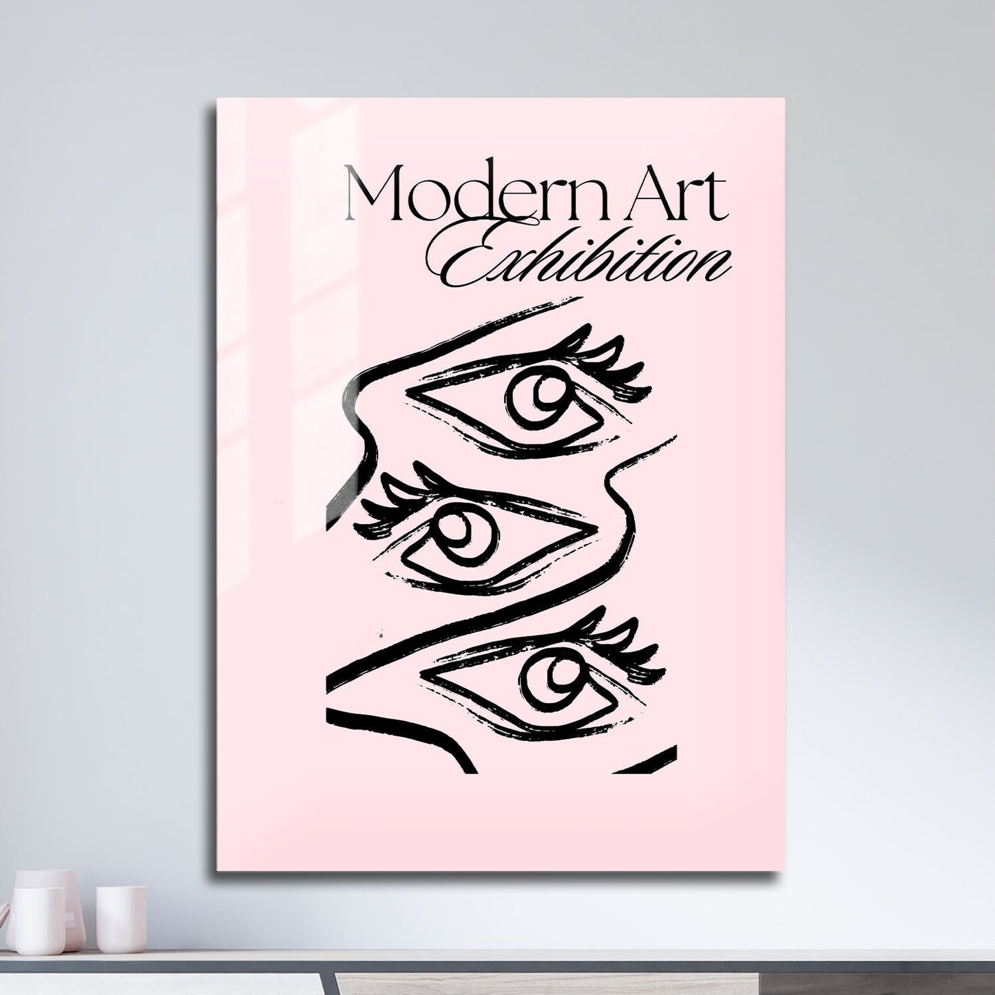 Wes Co Gallery Metal Poster Modern Eyes Exhibition 11" x 17" Home Goods - Preppy Border or edge to edge Metal Art Print