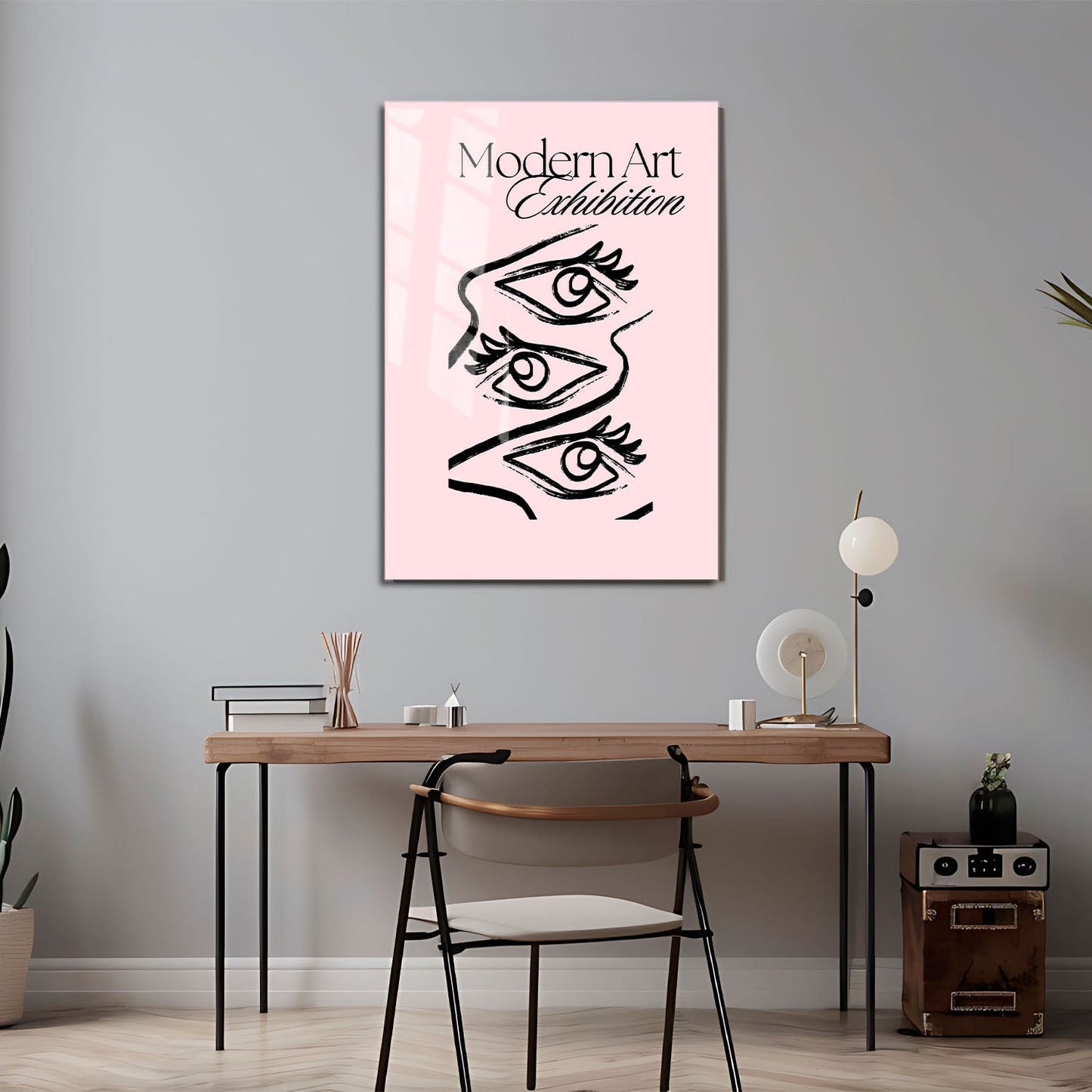 Wes Co Gallery Metal Poster Modern Eyes Exhibition 11" x 17" Home Goods - Preppy Border or edge to edge Metal Art Print