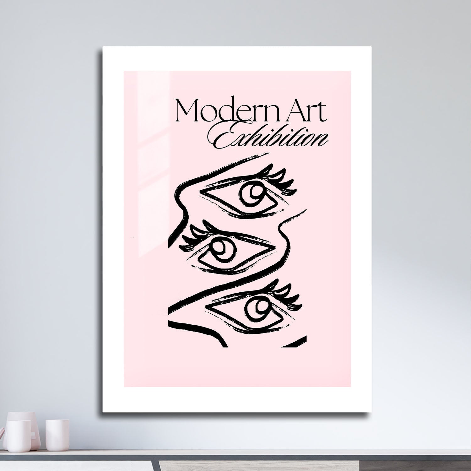 Wes Co Gallery Metal Poster Modern Eyes Exhibition 16" x 24" Home Goods - Preppy Border or edge to edge Metal Art Print