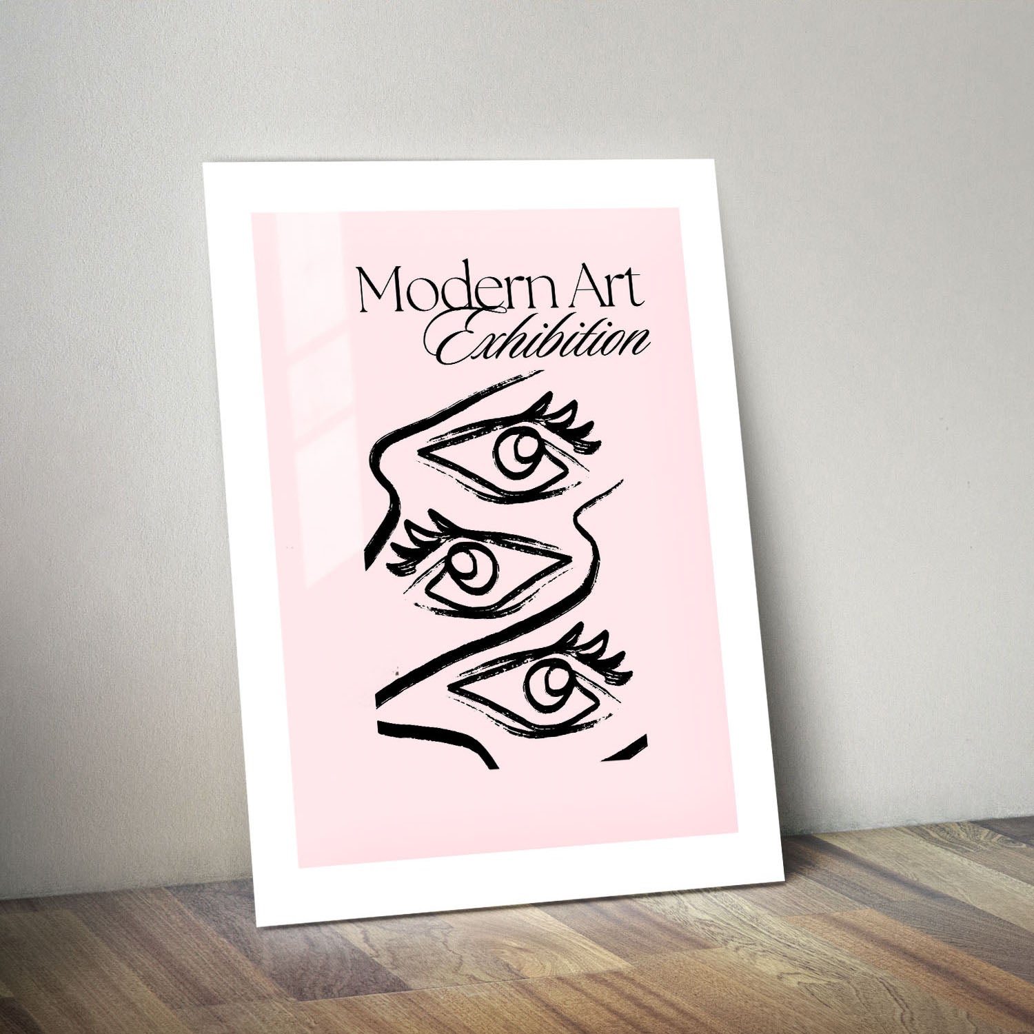 Wes Co Gallery Metal Poster Modern Eyes Exhibition 24" x 36" Home Goods - Preppy Border or edge to edge Metal Art Print