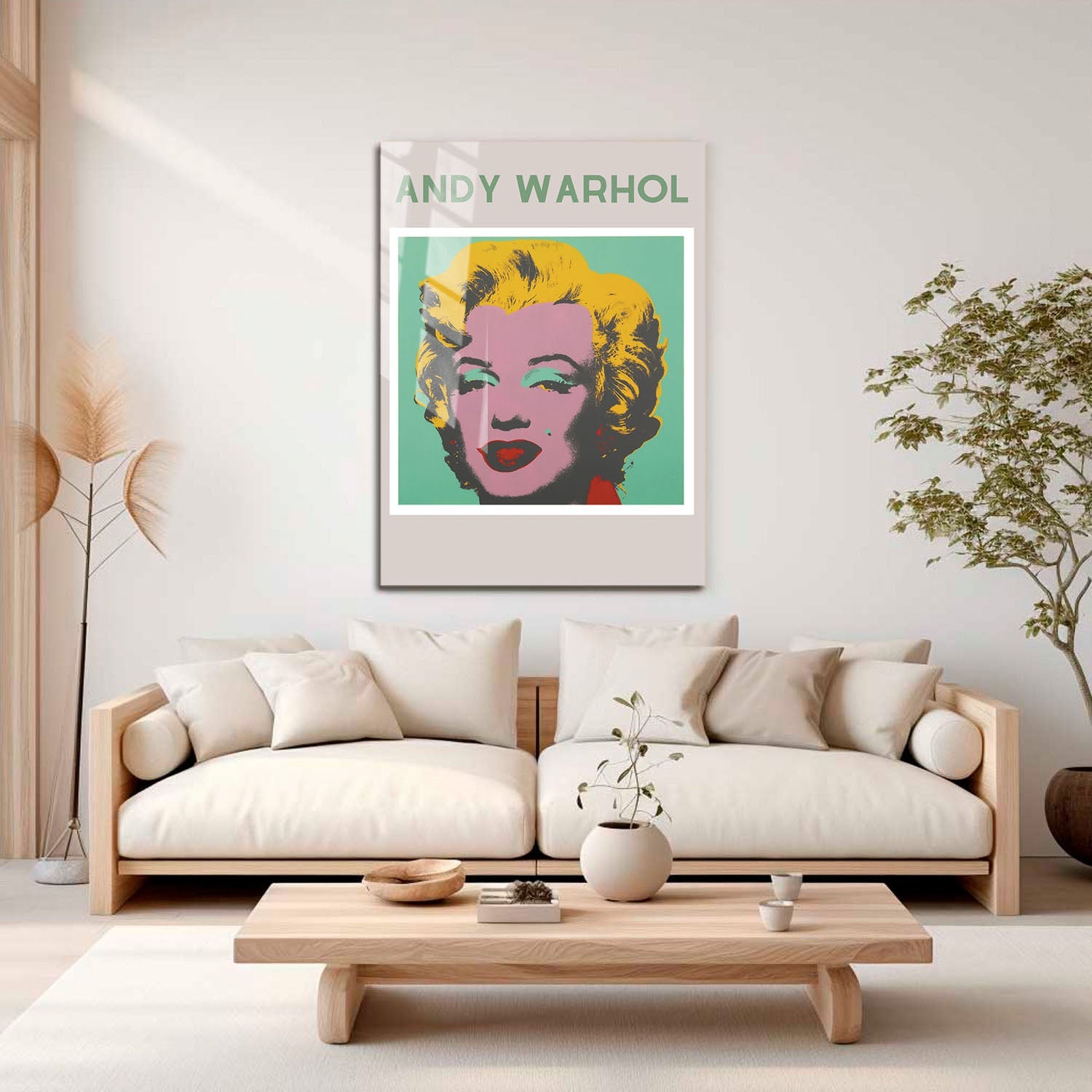 Wes Co Gallery Metal Poster Andy Warhol Marilyn 11" x 17" Home Goods - Preppy Border or edge to edge Metal Art Print