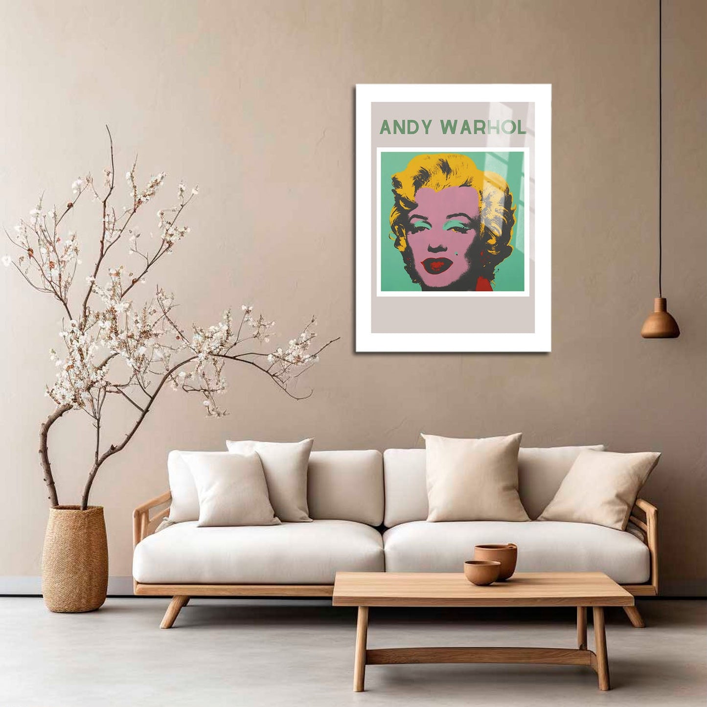 Wes Co Gallery Metal Poster Andy Warhol Marilyn 16" x 24" Home Goods - Preppy Border or edge to edge Metal Art Print