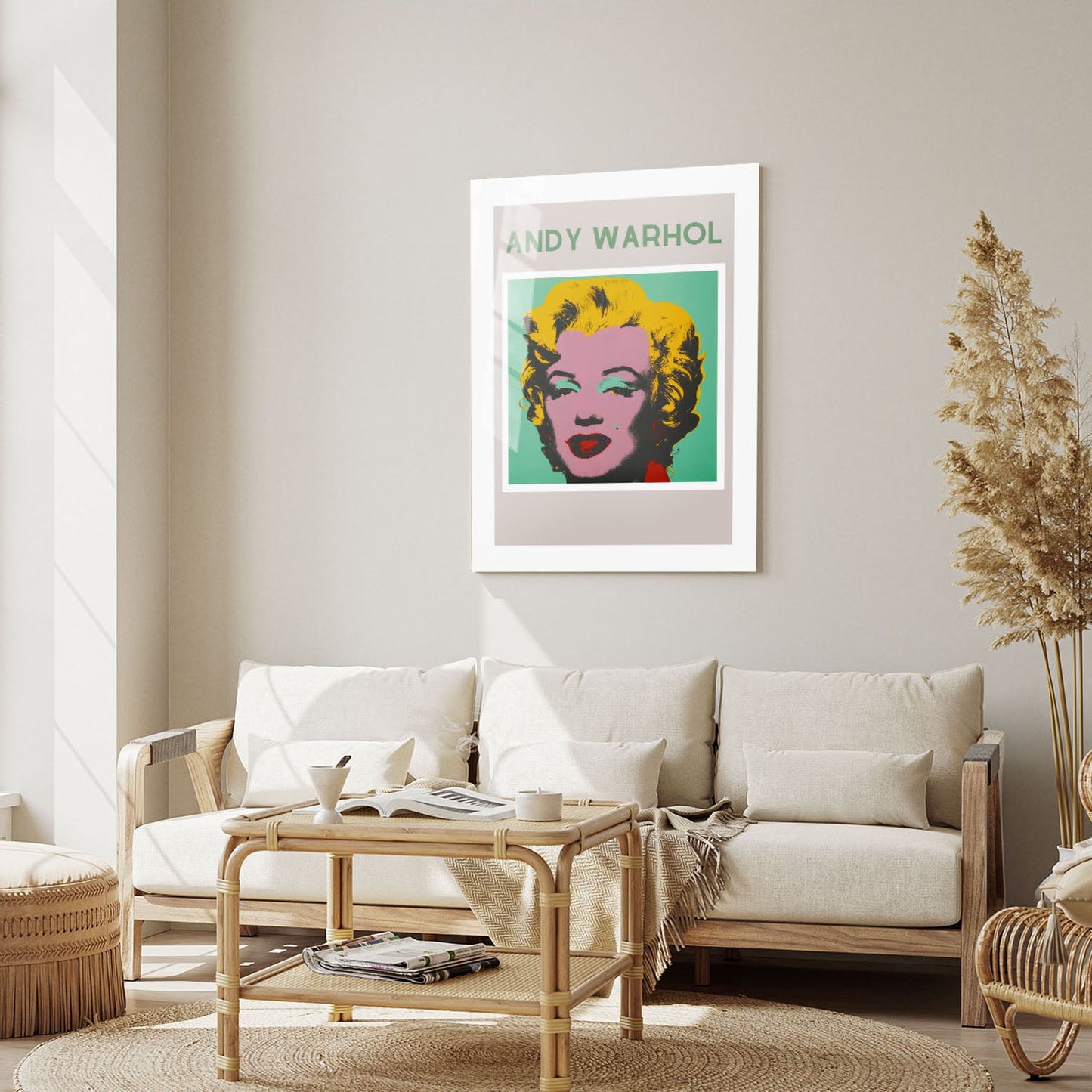 Wes Co Gallery Metal Poster Andy Warhol Marilyn 16" x 24" Home Goods - Preppy Border or edge to edge Metal Art Print