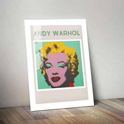 Wes Co Gallery Metal Poster Andy Warhol Marilyn 24" x 36" Home Goods - Preppy Border or edge to edge Metal Art Print