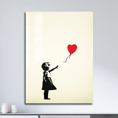 Wes Co Gallery Metal Poster Heart Shaped Balloon 11" x 17" Home Goods - Preppy Border or edge to edge Metal Art Print