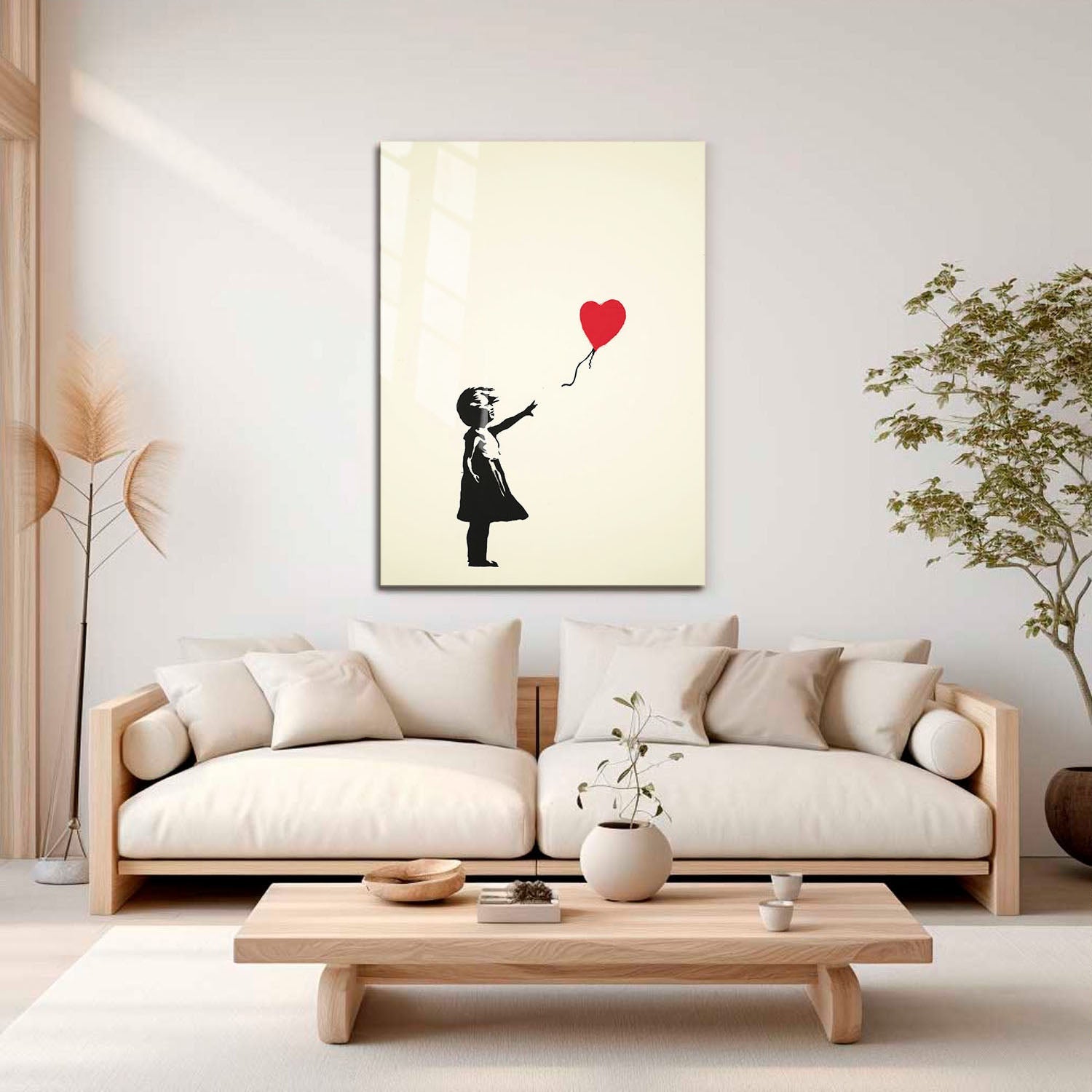 Wes Co Gallery Metal Poster Heart Shaped Balloon 11" x 17" Home Goods - Preppy Border or edge to edge Metal Art Print