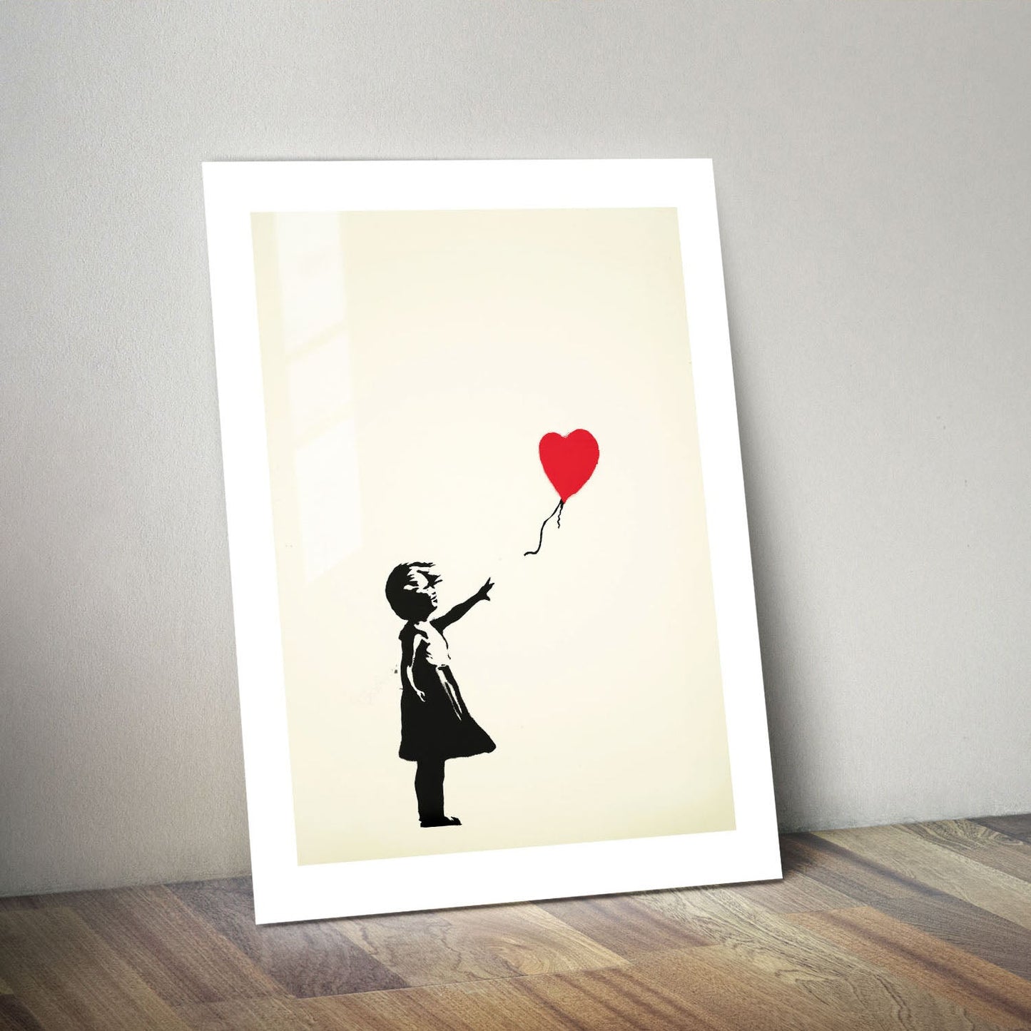 Wes Co Gallery Metal Poster Heart Shaped Balloon 24" x 36" Home Goods - Preppy Border or edge to edge Metal Art Print