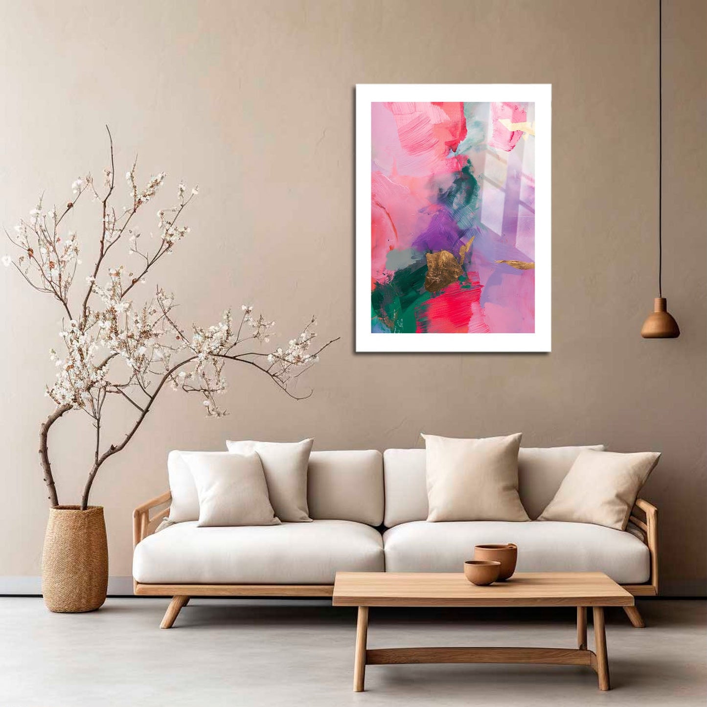 Wes Co Gallery Metal Poster Vibrant Pastel Expressionism 16" x 24" Home Goods - Preppy Border or edge to edge Metal Art Print