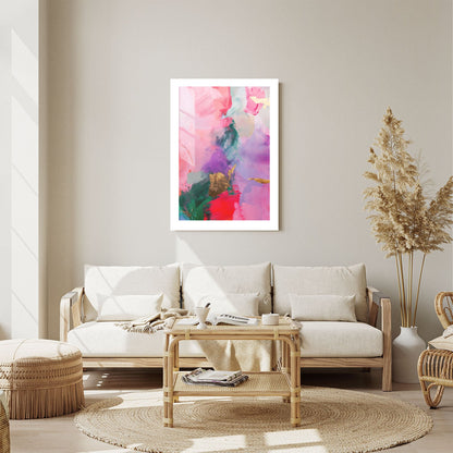 Wes Co Gallery Metal Poster Vibrant Pastel Expressionism 24" x 36" Home Goods - Preppy Border or edge to edge Metal Art Print