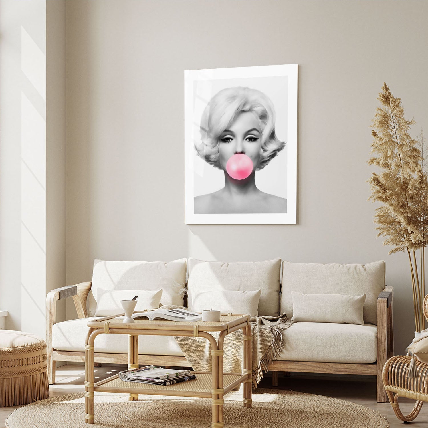 Marilyn Monroe Bubblegum Metal Poster Metal Art Print – WES & CO