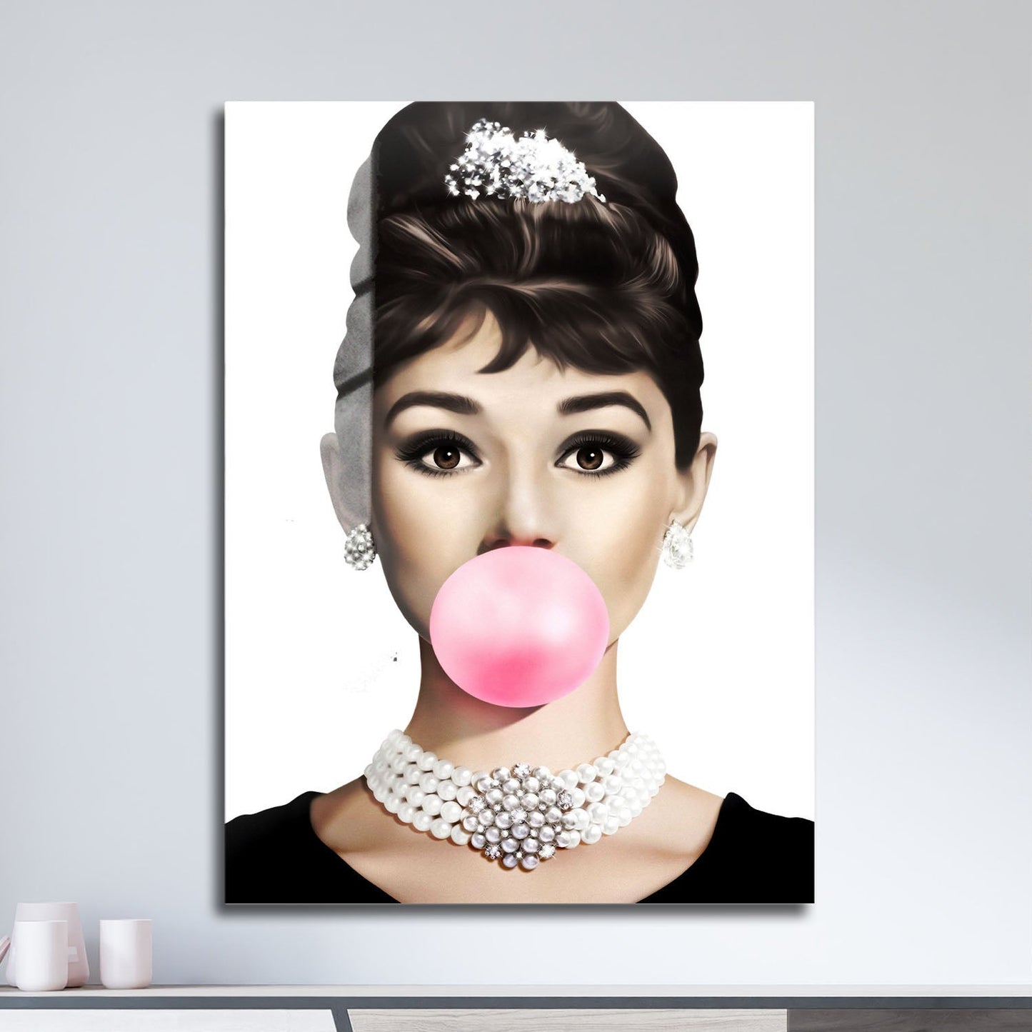 Wes Co Gallery Metal Poster Pretty Bubblegum Glamour 11" x 17" Home Goods - Preppy Border or edge to edge Metal Art Print