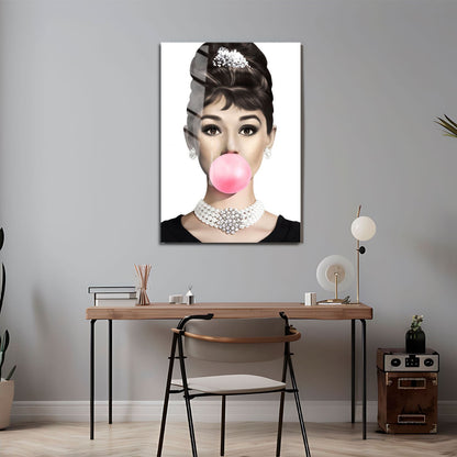 Wes Co Gallery Metal Poster Pretty Bubblegum Glamour 11" x 17" Home Goods - Preppy Border or edge to edge Metal Art Print