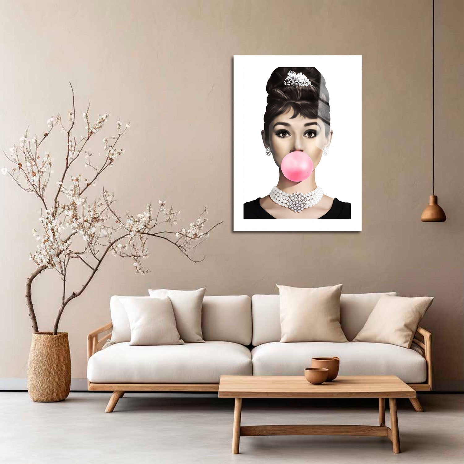 Wes Co Gallery Metal Poster Pretty Bubblegum Glamour 16" x 24" Home Goods - Preppy Border or edge to edge Metal Art Print