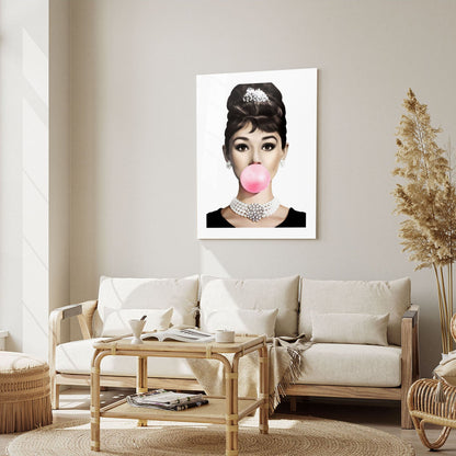 Wes Co Gallery Metal Poster Pretty Bubblegum Glamour 16" x 24" Home Goods - Preppy Border or edge to edge Metal Art Print