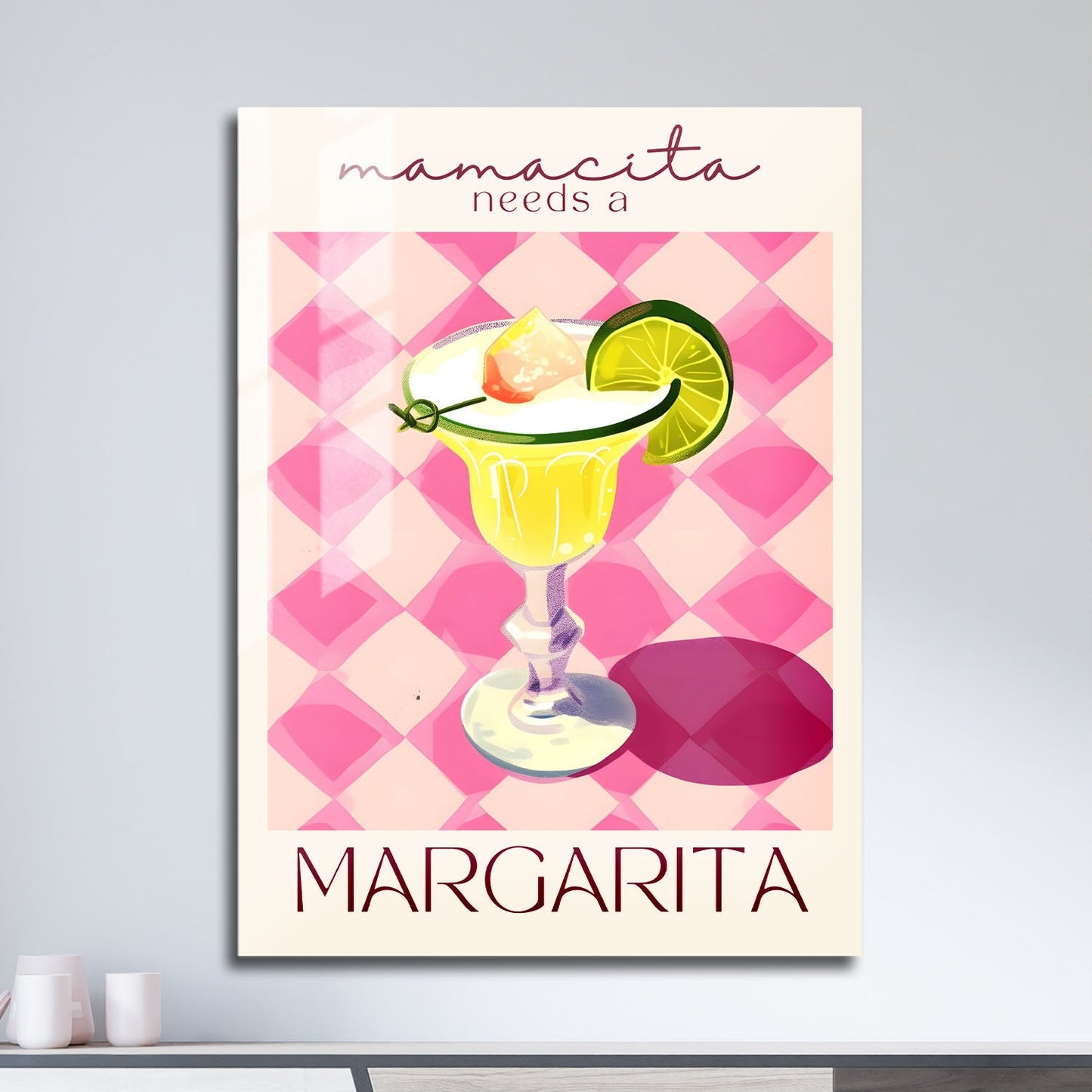 Wes Co Gallery Metal Poster Margarita Moments 11" x 17" Home Goods - Summer Border or edge to edge Metal Art Print