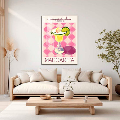 Wes Co Gallery Metal Poster Margarita Moments 11" x 17" Home Goods - Summer Border or edge to edge Metal Art Print