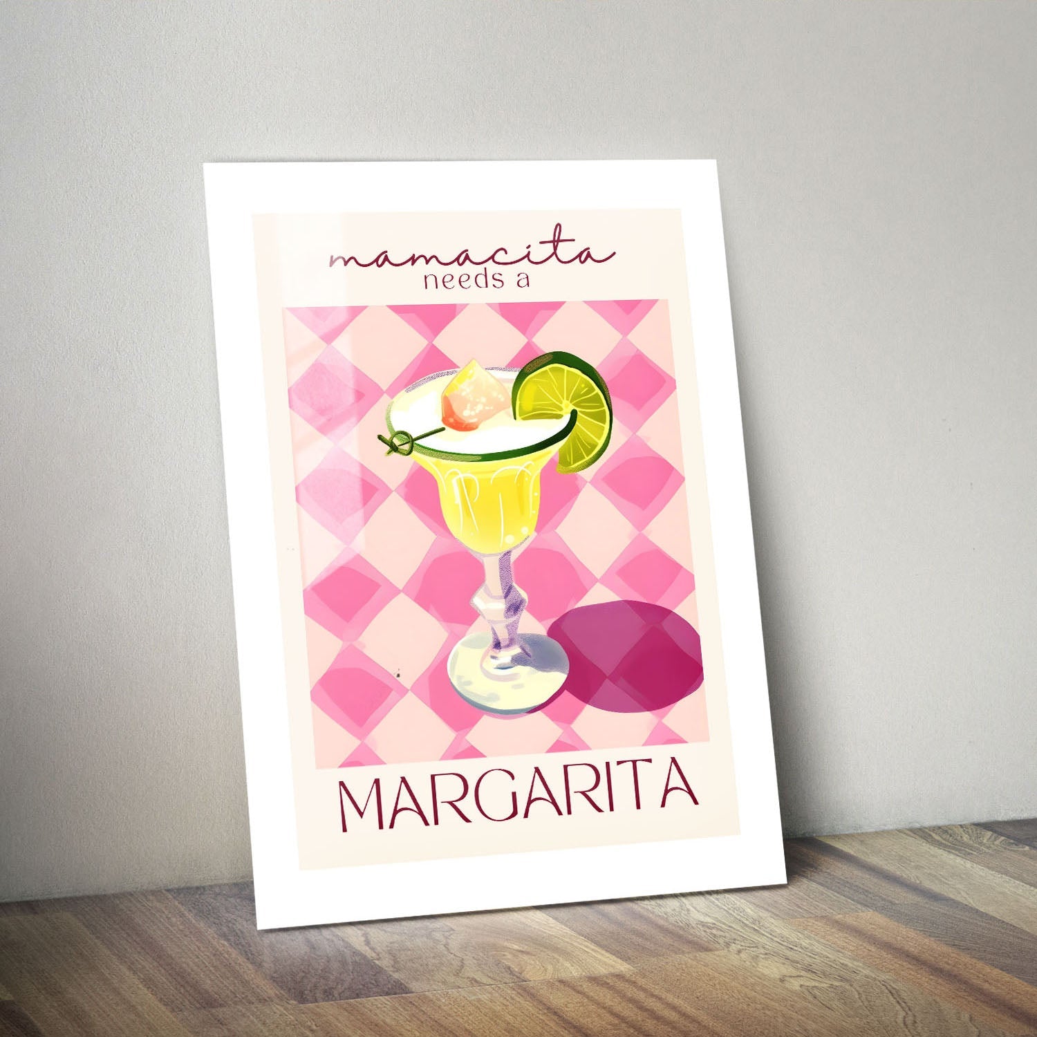 Wes Co Gallery Metal Poster Margarita Moments 24" x 36" Home Goods - Summer Border or edge to edge Metal Art Print