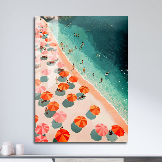 Wes Co Gallery Metal Poster Boho Beach Day Vibes 11" x 17" Home Goods - Summer Border or edge to edge Metal Art Print