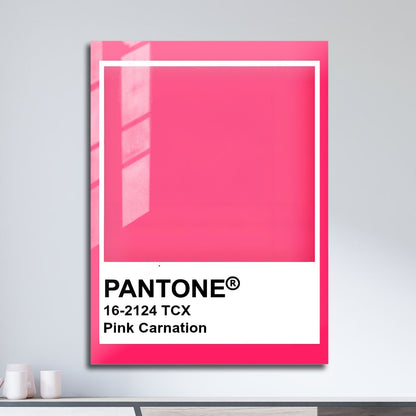 Wes Co Gallery Metal Poster Pantone Pink Carnation 11" x 17" Home Goods - Summer Border or edge to edge Metal Art Print