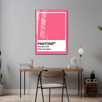 Wes Co Gallery Metal Poster Pantone Pink Carnation 11" x 17" Home Goods - Summer Border or edge to edge Metal Art Print