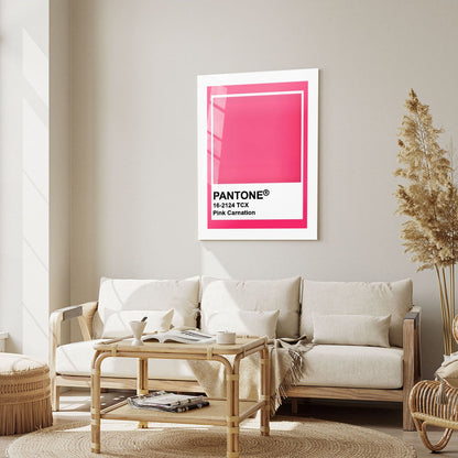 Wes Co Gallery Metal Poster Pantone Pink Carnation 16" x 24" Home Goods - Summer Border or edge to edge Metal Art Print