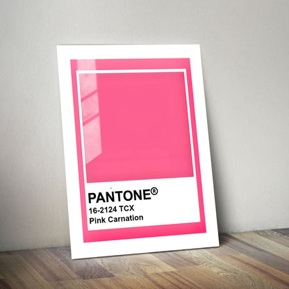 Wes Co Gallery Metal Poster Pantone Pink Carnation 24" x 36" Home Goods - Summer Border or edge to edge Metal Art Print