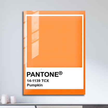 Wes Co Gallery Metal Poster Pantone Pumpkin 11" x 17" Home Goods - Summer Border or edge to edge Metal Art Print