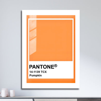 Wes Co Gallery Metal Poster Pantone Pumpkin 16" x 24" Home Goods - Summer Border or edge to edge Metal Art Print