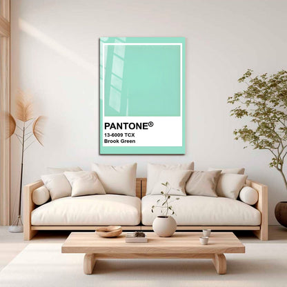 Wes Co Gallery Metal Poster Pantone Brook Green 11" x 17" Home Goods - Summer Border or edge to edge Metal Art Print