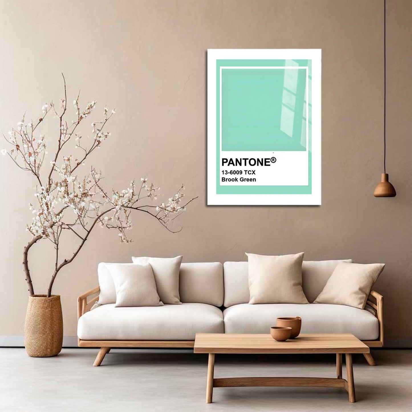 Wes Co Gallery Metal Poster Pantone Brook Green 16" x 24" Home Goods - Summer Border or edge to edge Metal Art Print