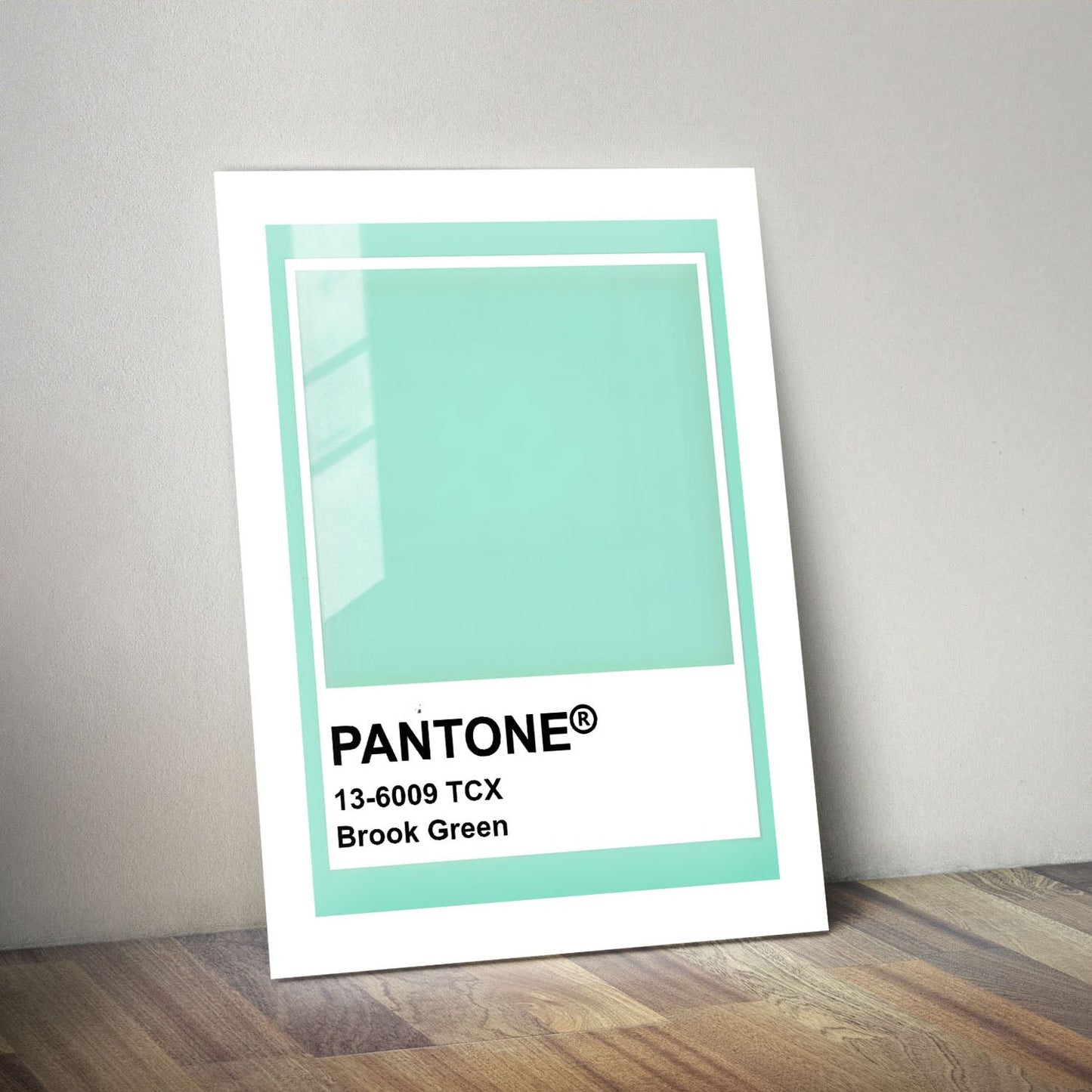 Wes Co Gallery Metal Poster Pantone Brook Green 24" x 36" Home Goods - Summer Border or edge to edge Metal Art Print