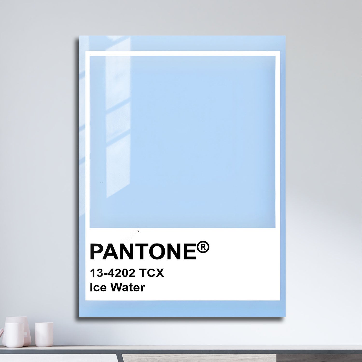 Wes Co Gallery Metal Poster Pantone Ice Water 11" x 17" Home Goods - Summer Border or edge to edge Metal Art Print