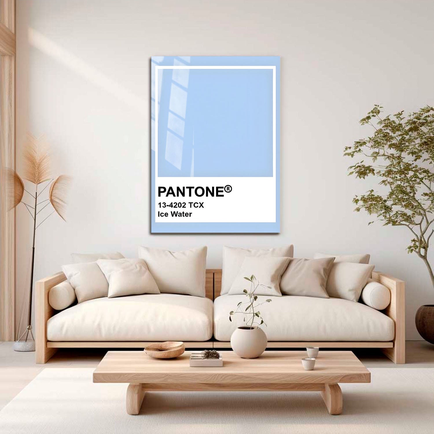 Wes Co Gallery Metal Poster Pantone Ice Water 11" x 17" Home Goods - Summer Border or edge to edge Metal Art Print