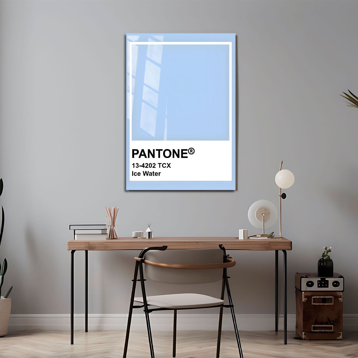 Wes Co Gallery Metal Poster Pantone Ice Water 11" x 17" Home Goods - Summer Border or edge to edge Metal Art Print